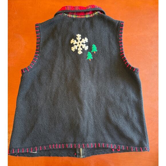 Vintage Planet & Co Christmas Sweater Vest S Ugly Holiday Grannycore - Picture 8 of 9